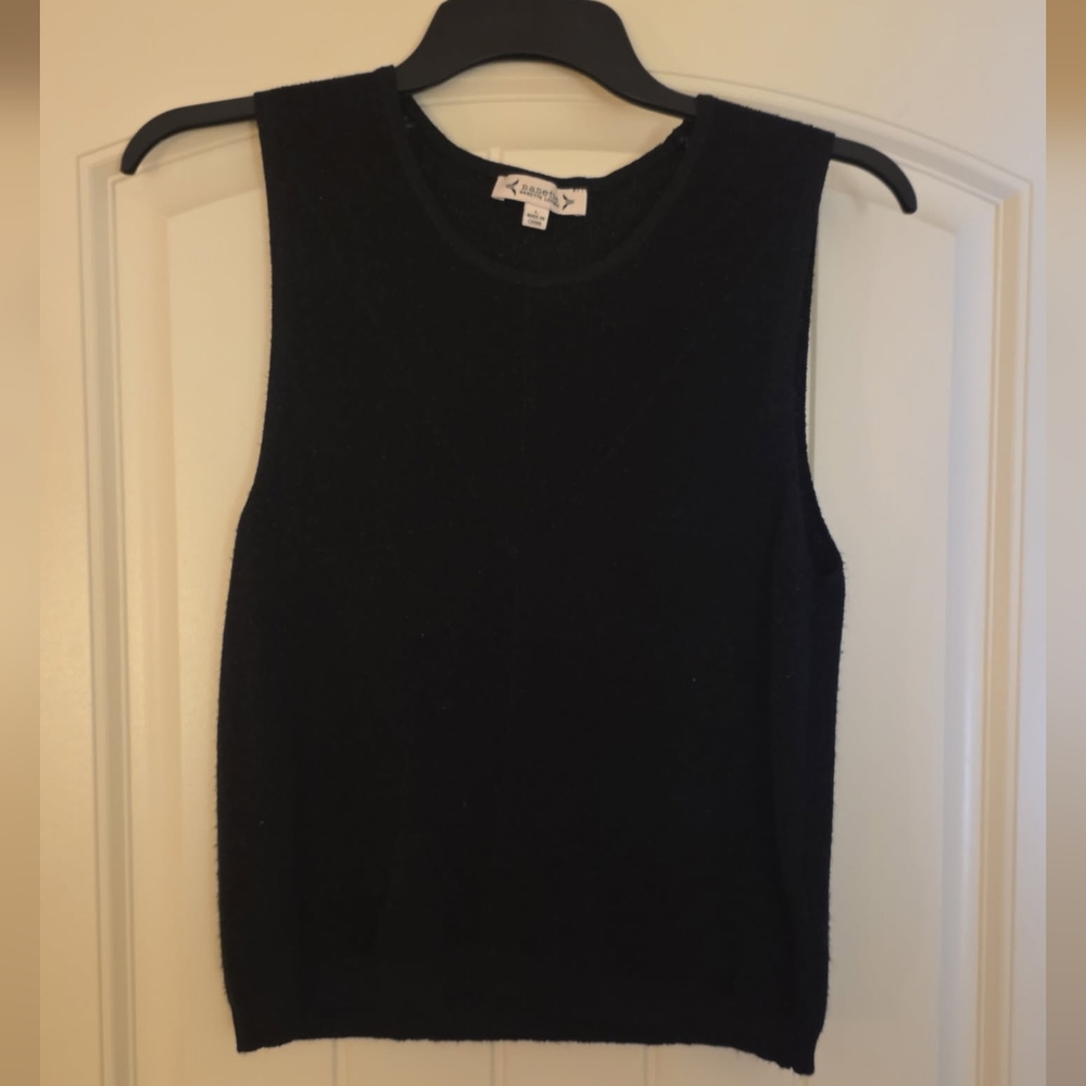 Nanette Lepore Black Sparkle Knit Sweater Vest - Size Large